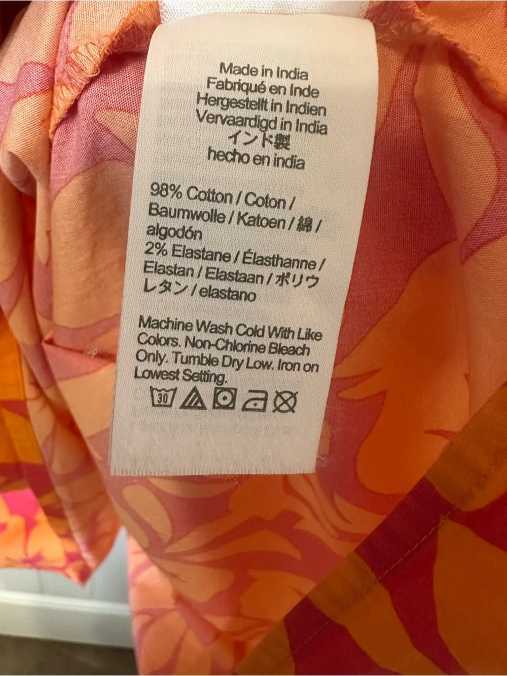 J.Crew Size 6 Orange Pink Tropical Floral Tiered Puff Sleeve Midi Dress Pockets